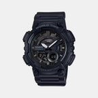 Youth Men Quartz Black Dial Analog-Digital Resin Watch AD218