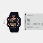 Youth Men Quartz Rose Gold Dial Analog-Digital Silicone Watch AD222