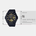 Youth Men Quartz Black Dial Analog-Digital Resin Watch AD264