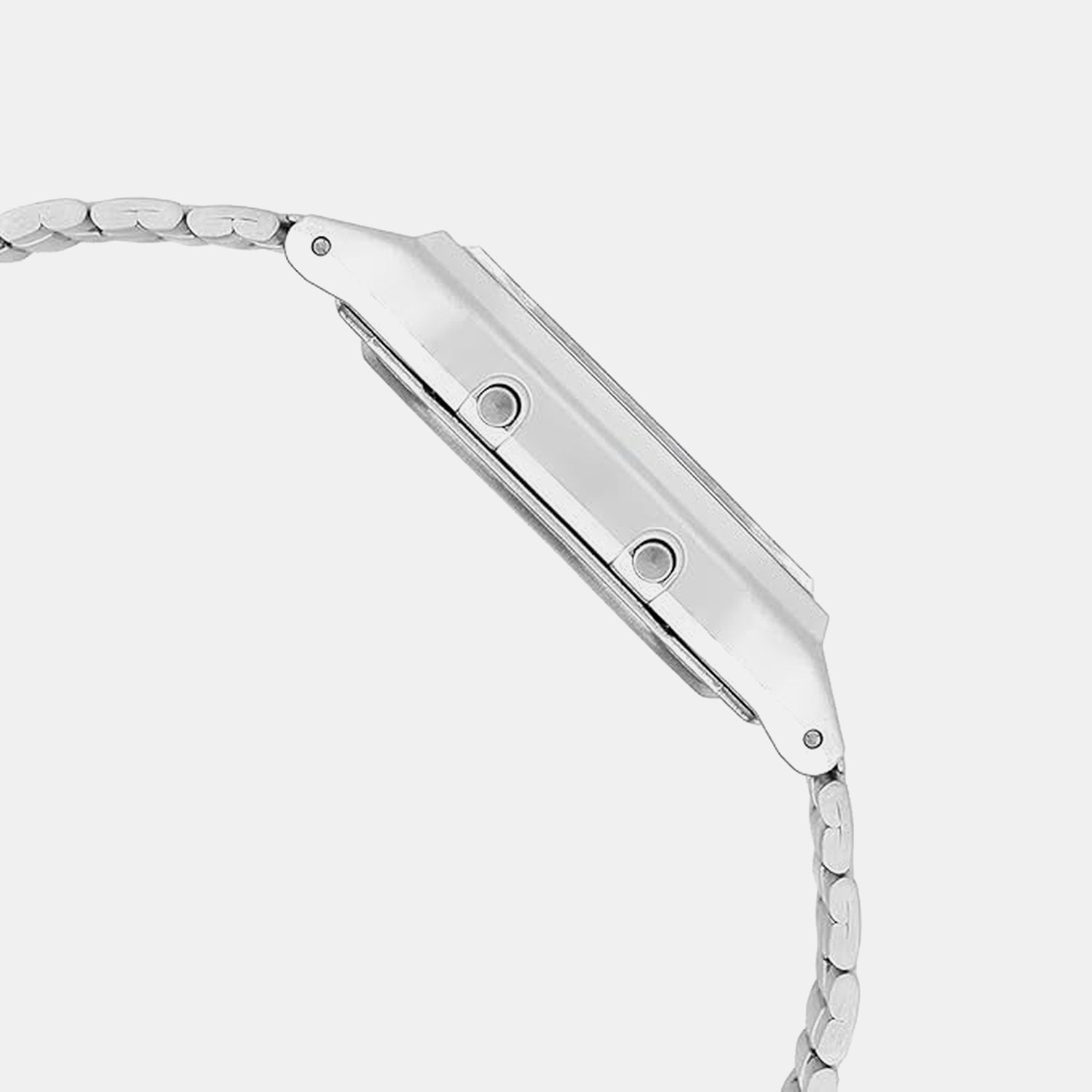 Vintage Unisex Quartz Ice Blue Dial Analog-Digital Stainless Steel Watch AD270