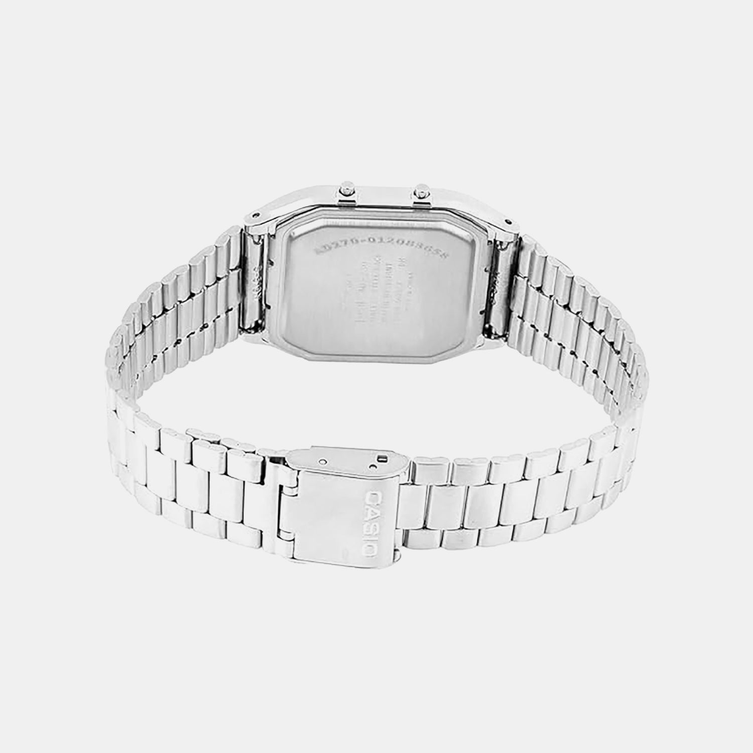 Vintage Unisex Quartz Ice Blue Dial Analog-Digital Stainless Steel Watch AD270