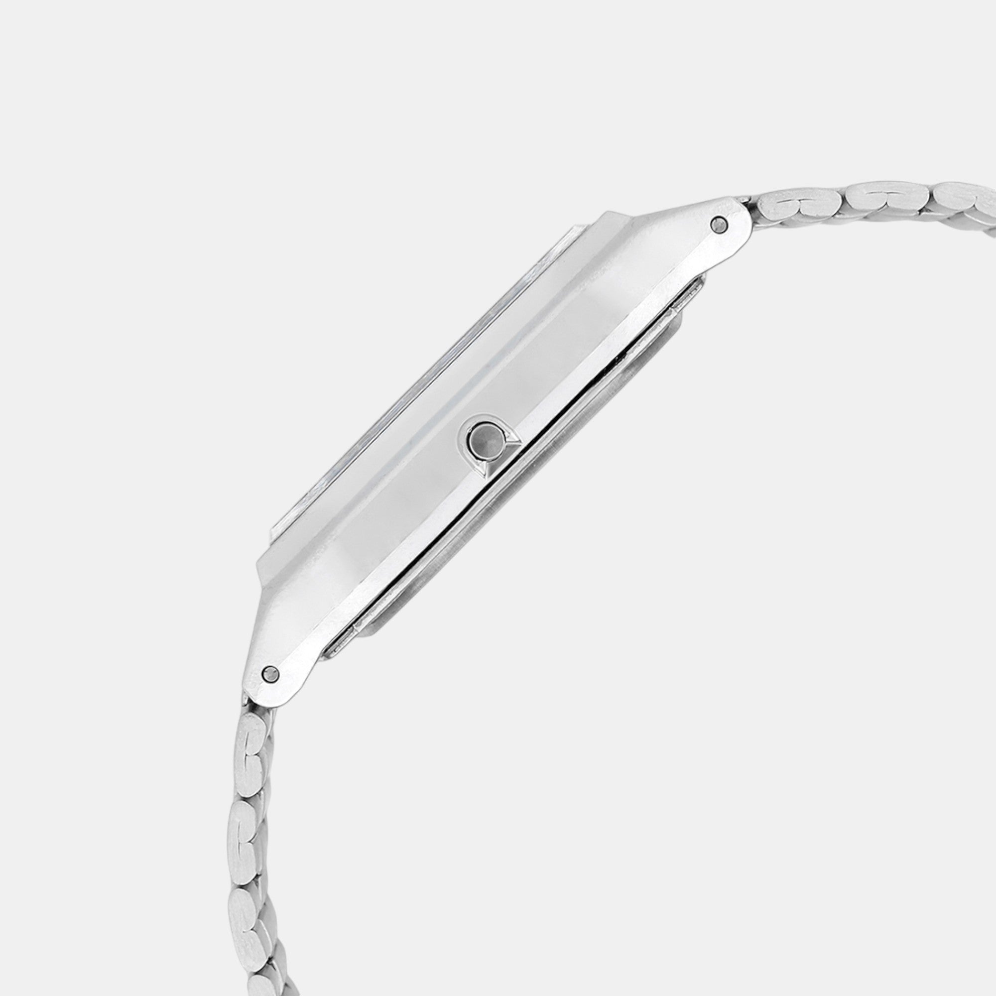 Vintage Unisex Quartz Ice Blue Dial Analog-Digital Stainless Steel Watch AD270