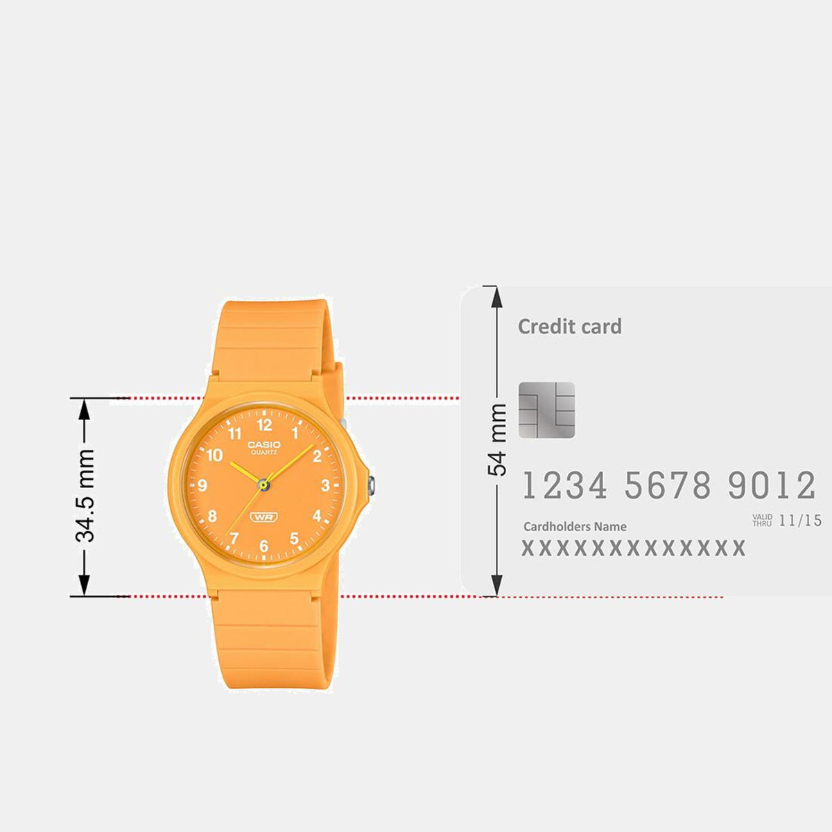 Youth Unisex Quartz Orange Dial Analog Resin Watch AD276