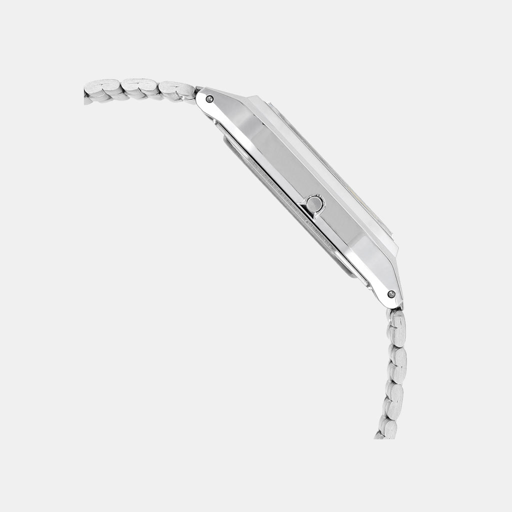 Vintage Unisex Quartz Orange Dial Analog-Digital Stainless Steel Watch AD279