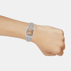 Vintage Unisex Quartz Orange Dial Analog-Digital Stainless Steel Watch AD279