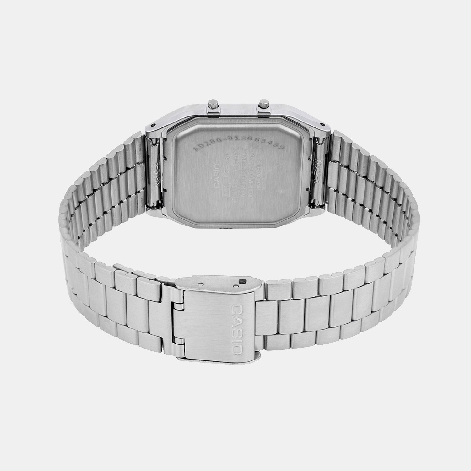 Vintage Unisex Quartz Green Dial Analog-Digital Stainless Steel Watch AD280