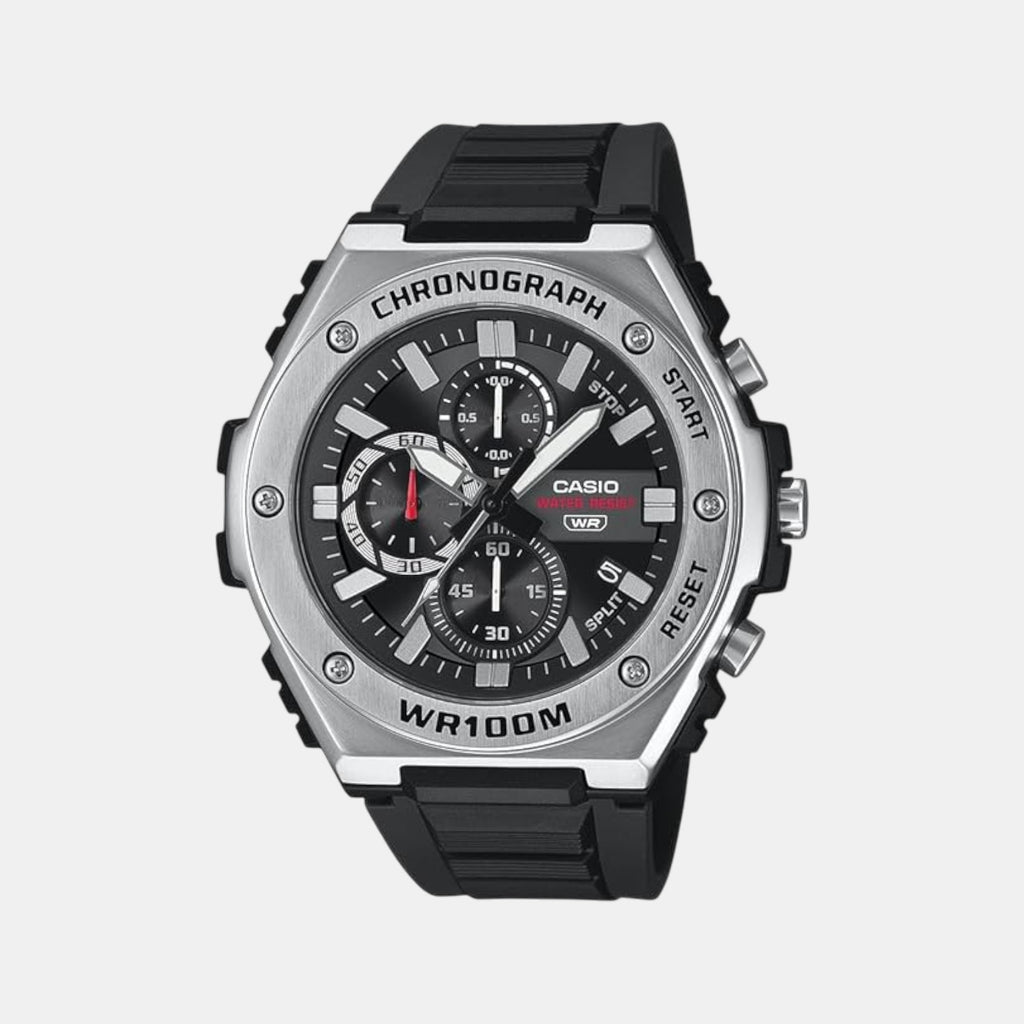 Youth Men Quartz Black Dial Chronograph Resin Watch AD281