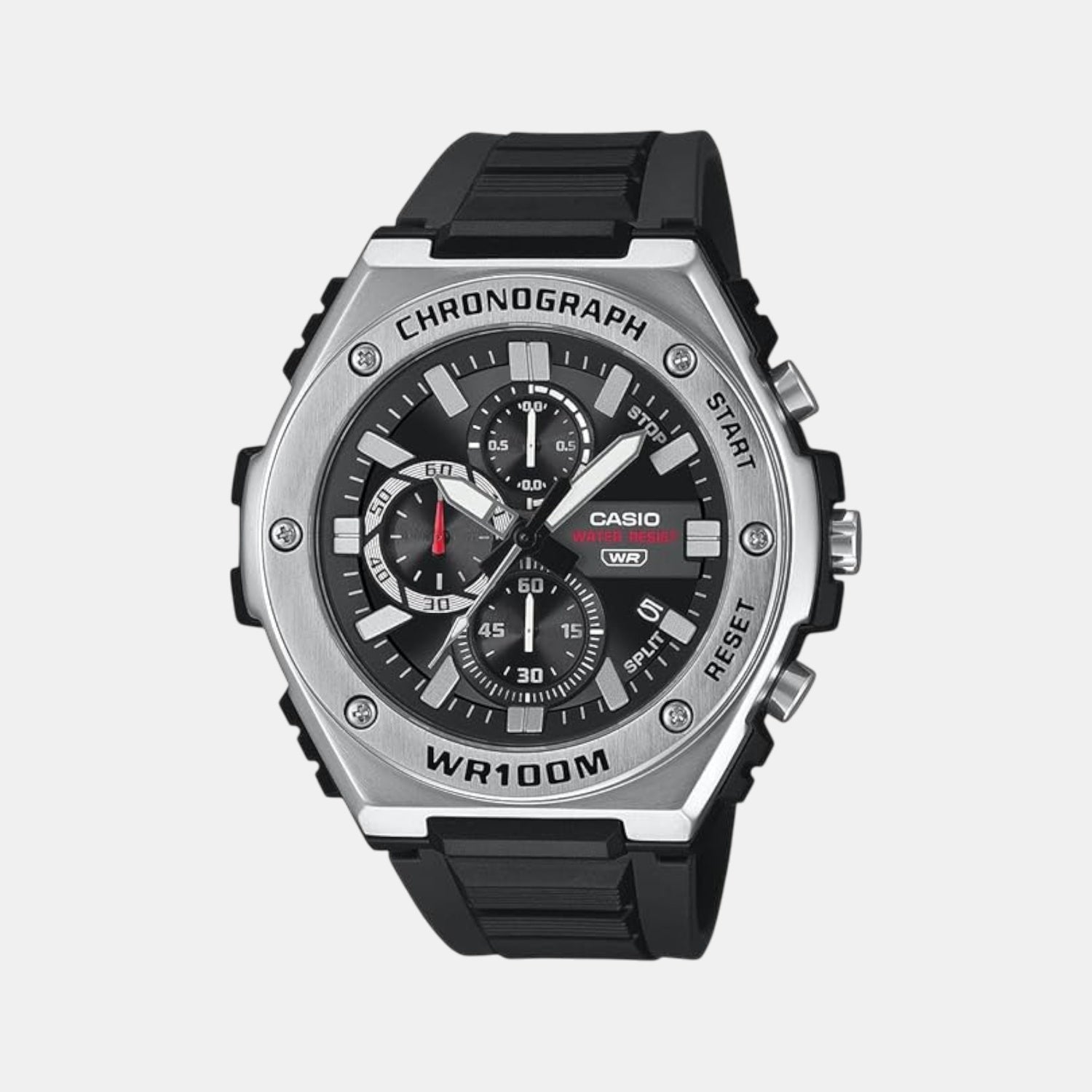Youth Men Quartz Black Dial Chronograph Resin Watch AD281