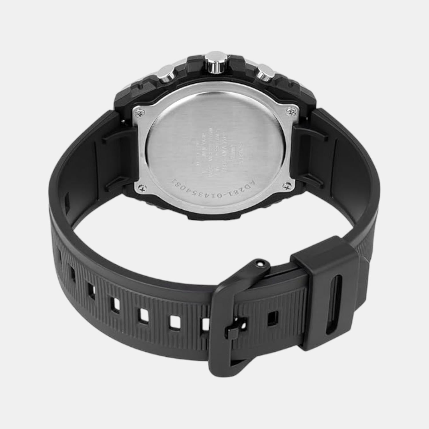 Youth Men Quartz Black Dial Chronograph Resin Watch AD281