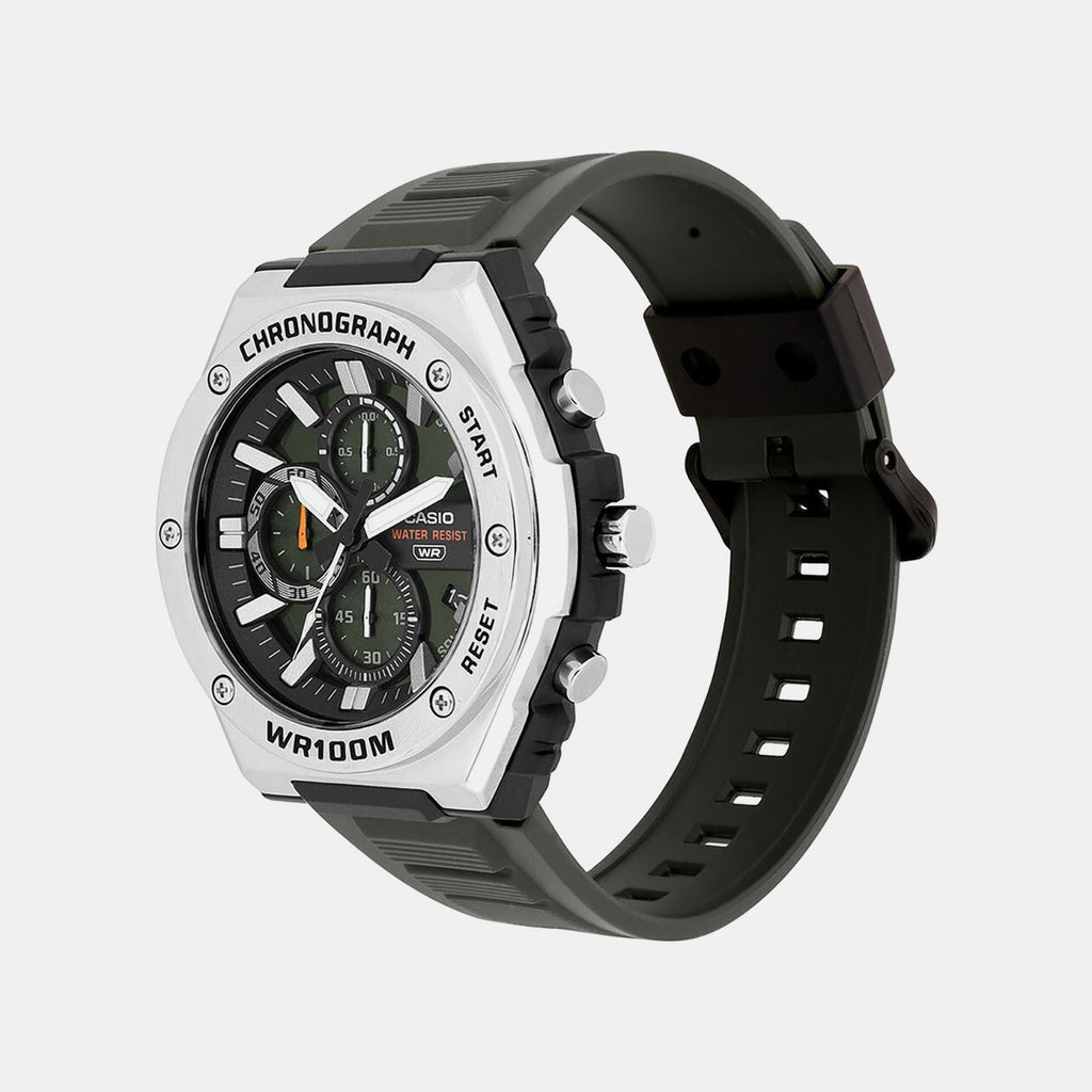 Youth Unisex Quartz Green Dial Chronograph Resin Watch AD283