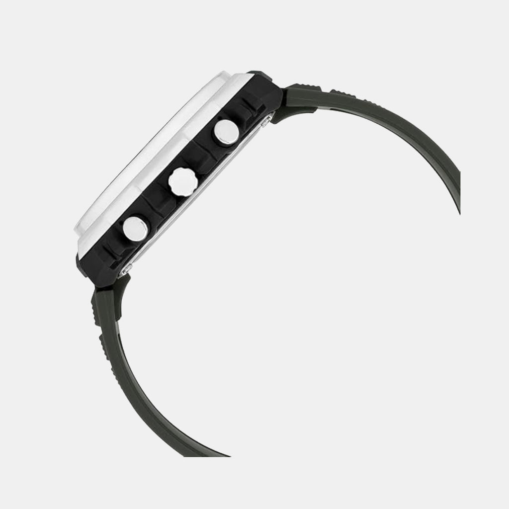 Youth Men Quartz Green Dial Chronograph Resin Watch AD283