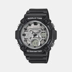 Youth Unisex Quartz Silver Dial Analog-Digital Resin Watch AD284