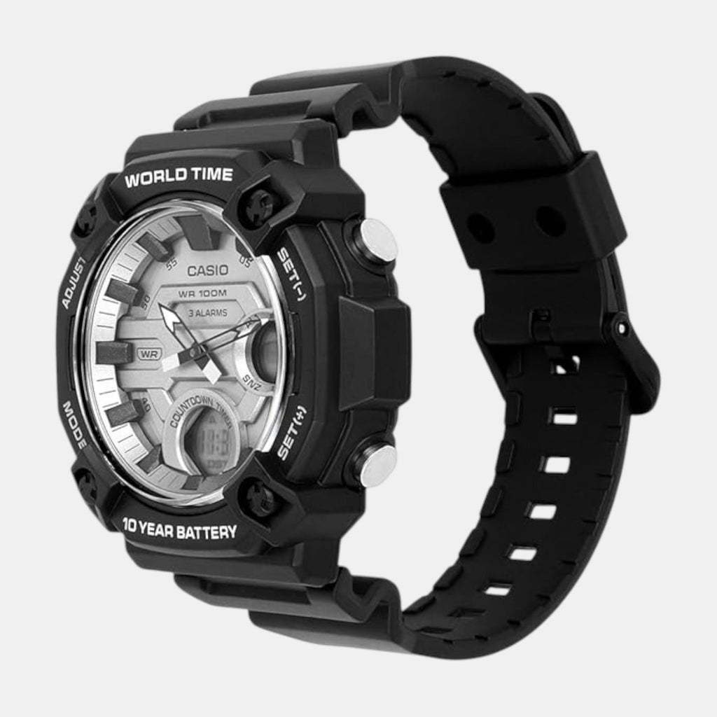 Youth Unisex Quartz Silver Dial Analog-Digital Resin Watch AD284
