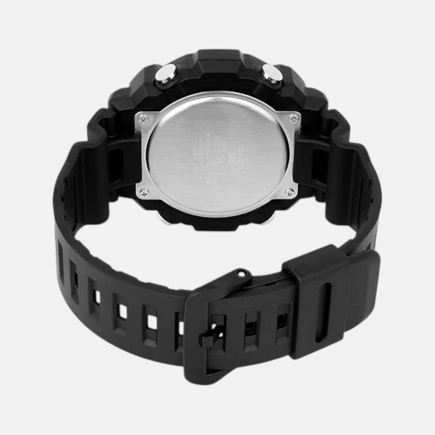 Youth Men Quartz Silver Dial Analog-Digital Resin Watch AD284