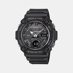 Youth Men Quartz Black Dial Analog-Digital Resin Watch AD285
