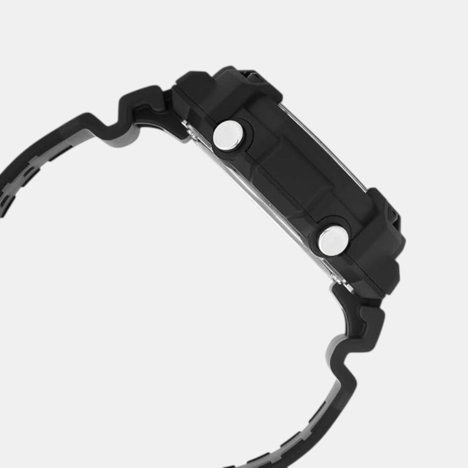 Youth Men Quartz Black Dial Analog-Digital Resin Watch AD285