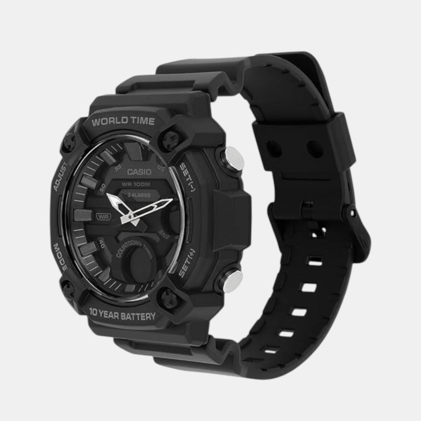 Youth Men Quartz Black Dial Analog-Digital Resin Watch AD285