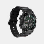 Youth Men Quartz Black Dial Analog-Digital Resin Watch AD289