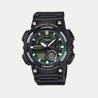Youth Men Quartz Black Dial Analog-Digital Resin Watch AD289
