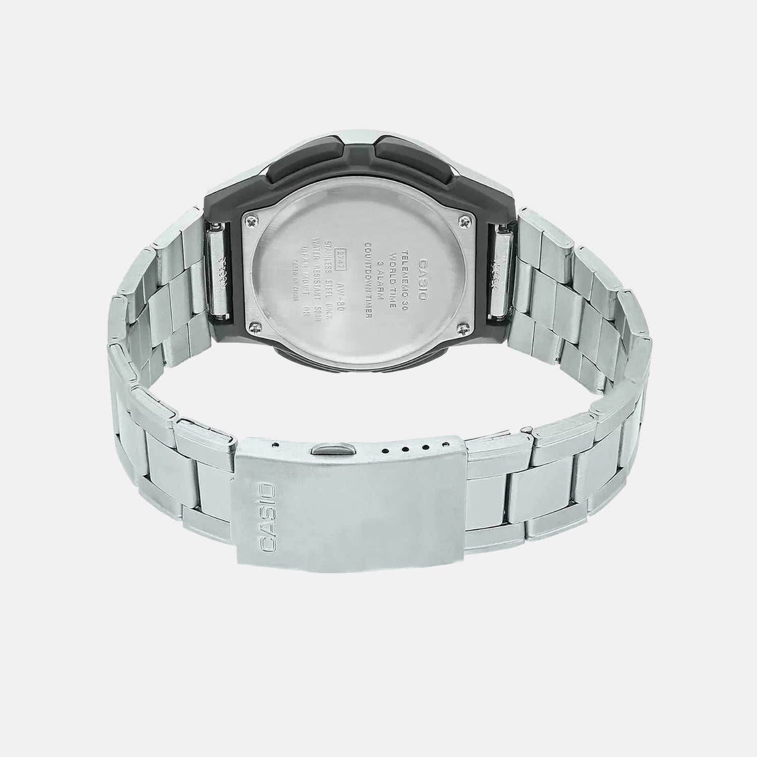 Youth Unisex Quartz Black Dial Analog-Digital Stainless Steel Watch AD60