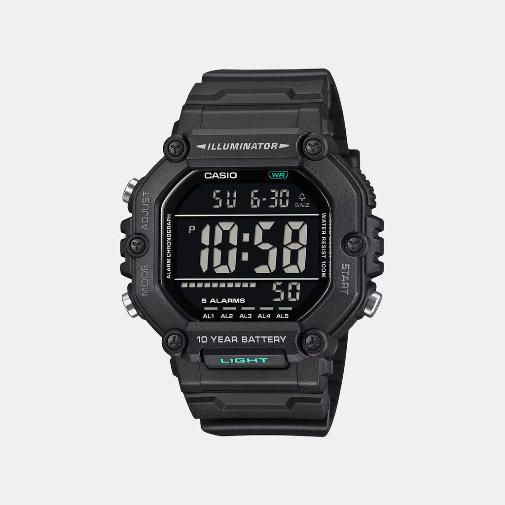 Unisex Quartz Black Dial Digital Resin Watch D437
