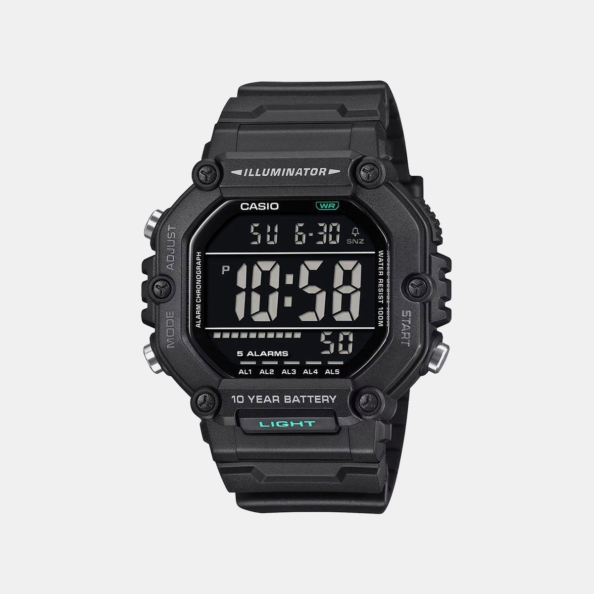 Youth Unisex Quartz Black Dial Digital Resin Watch D437