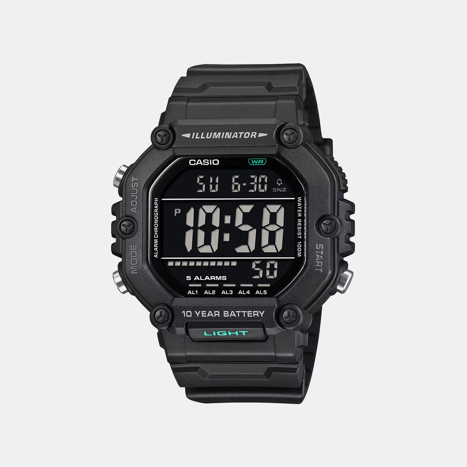 Unisex Quartz Black Dial Digital Resin Watch D437