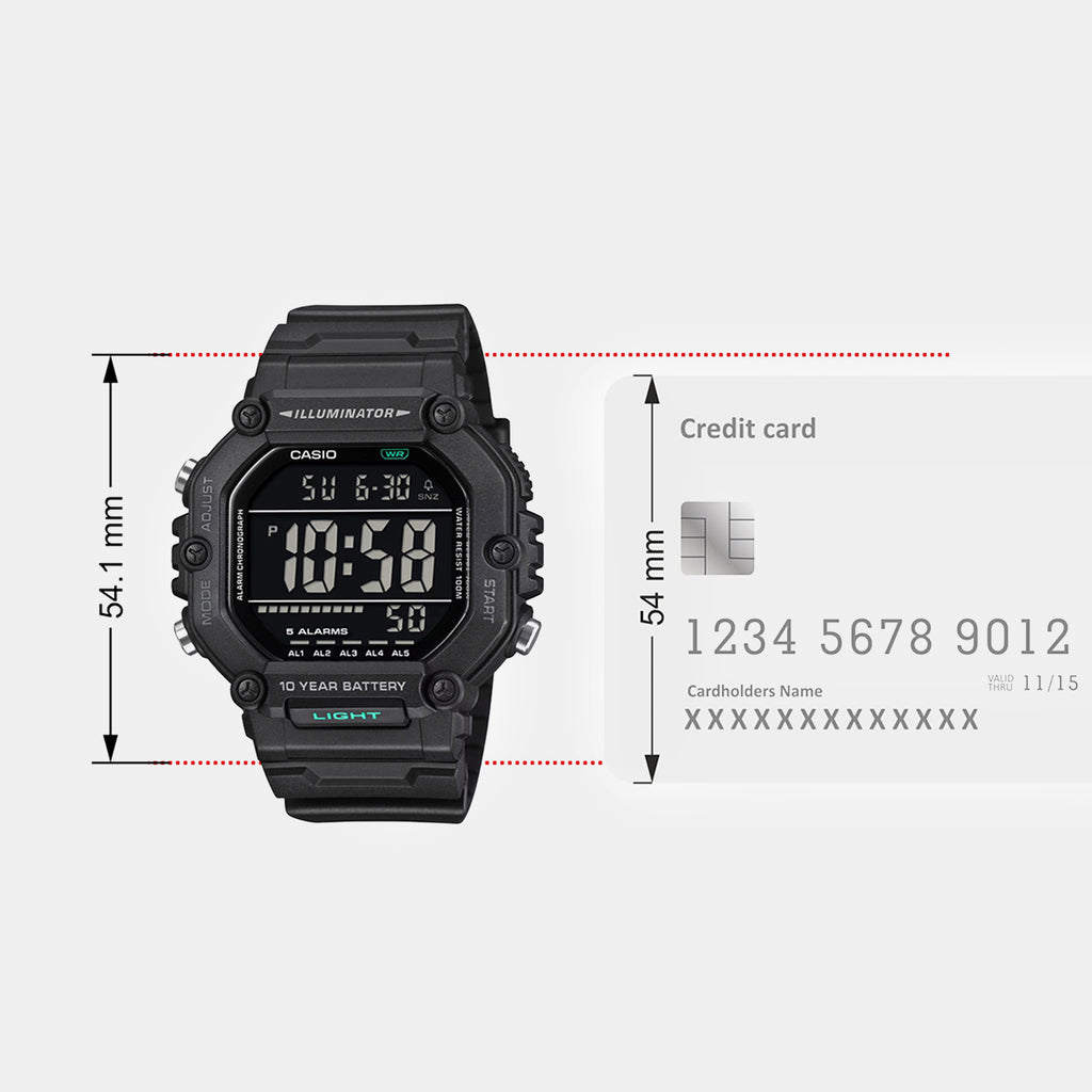Unisex Quartz Black Dial Digital Resin Watch D437