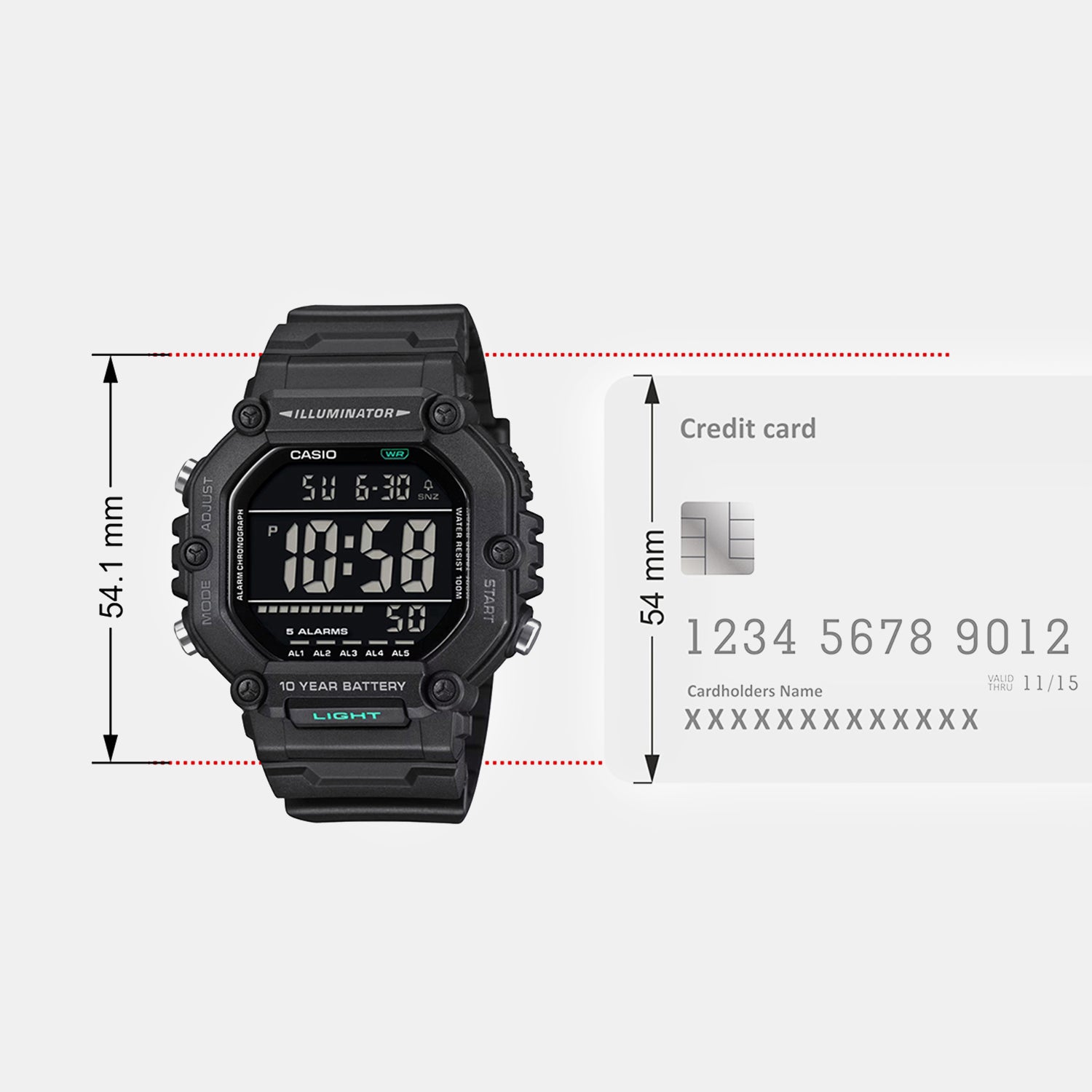 Unisex Quartz Black Dial Digital Resin Watch D437