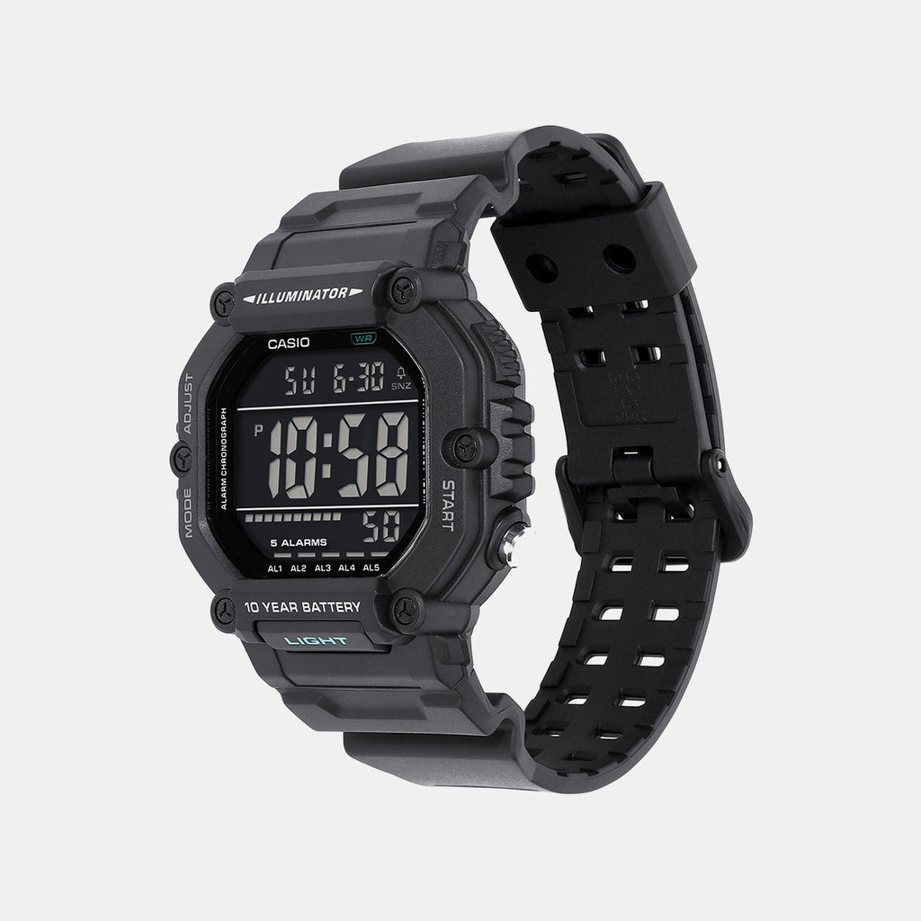 Unisex Quartz Black Dial Digital Resin Watch D437