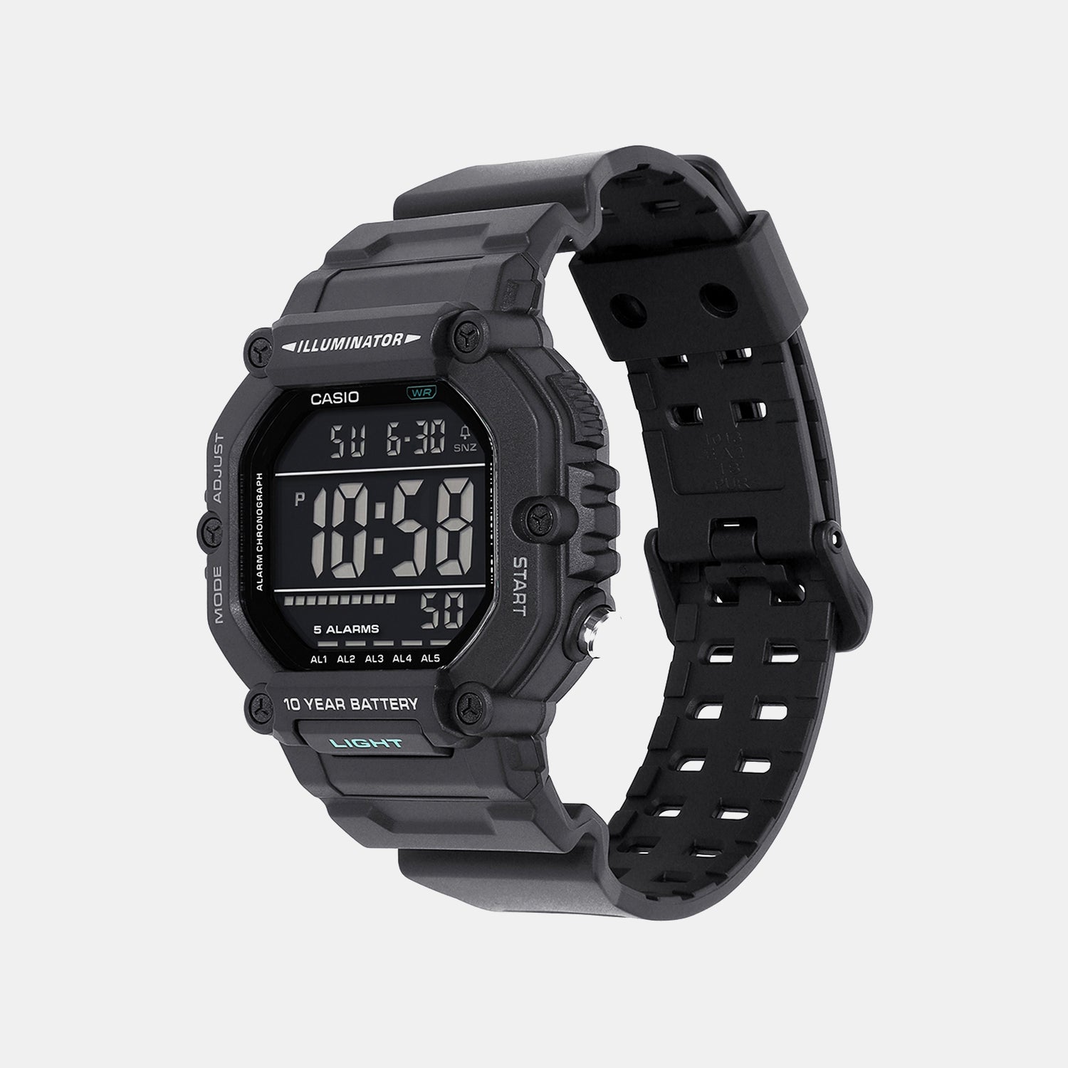 Unisex Quartz Black Dial Digital Resin Watch D437