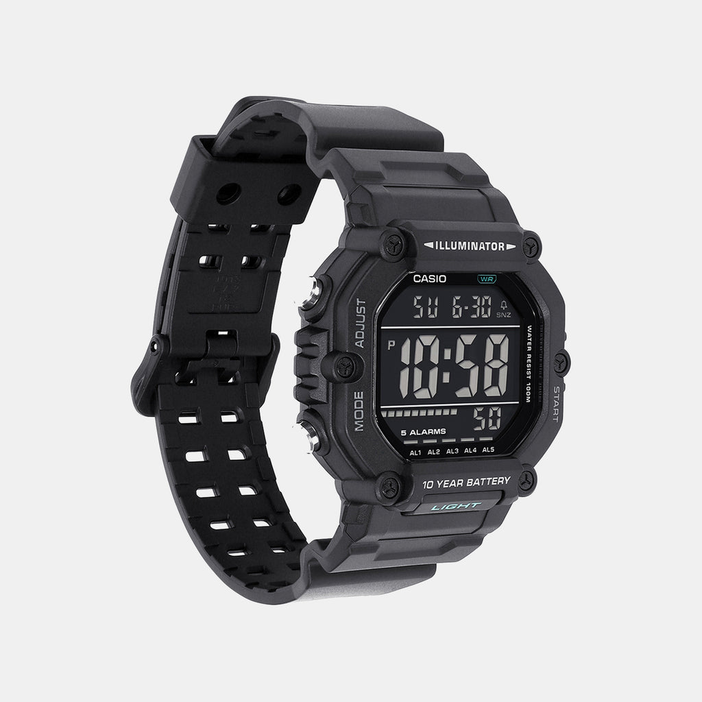 Unisex Quartz Black Dial Digital Resin Watch D437