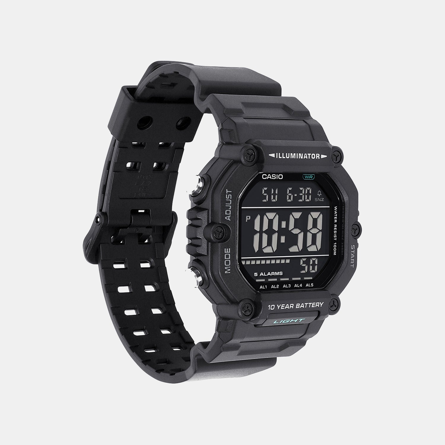 Unisex Quartz Black Dial Digital Resin Watch D437