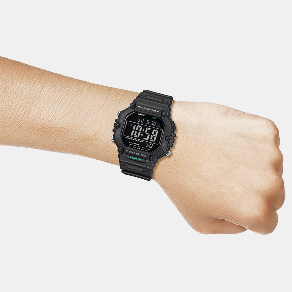 Unisex Quartz Black Dial Digital Resin Watch D437