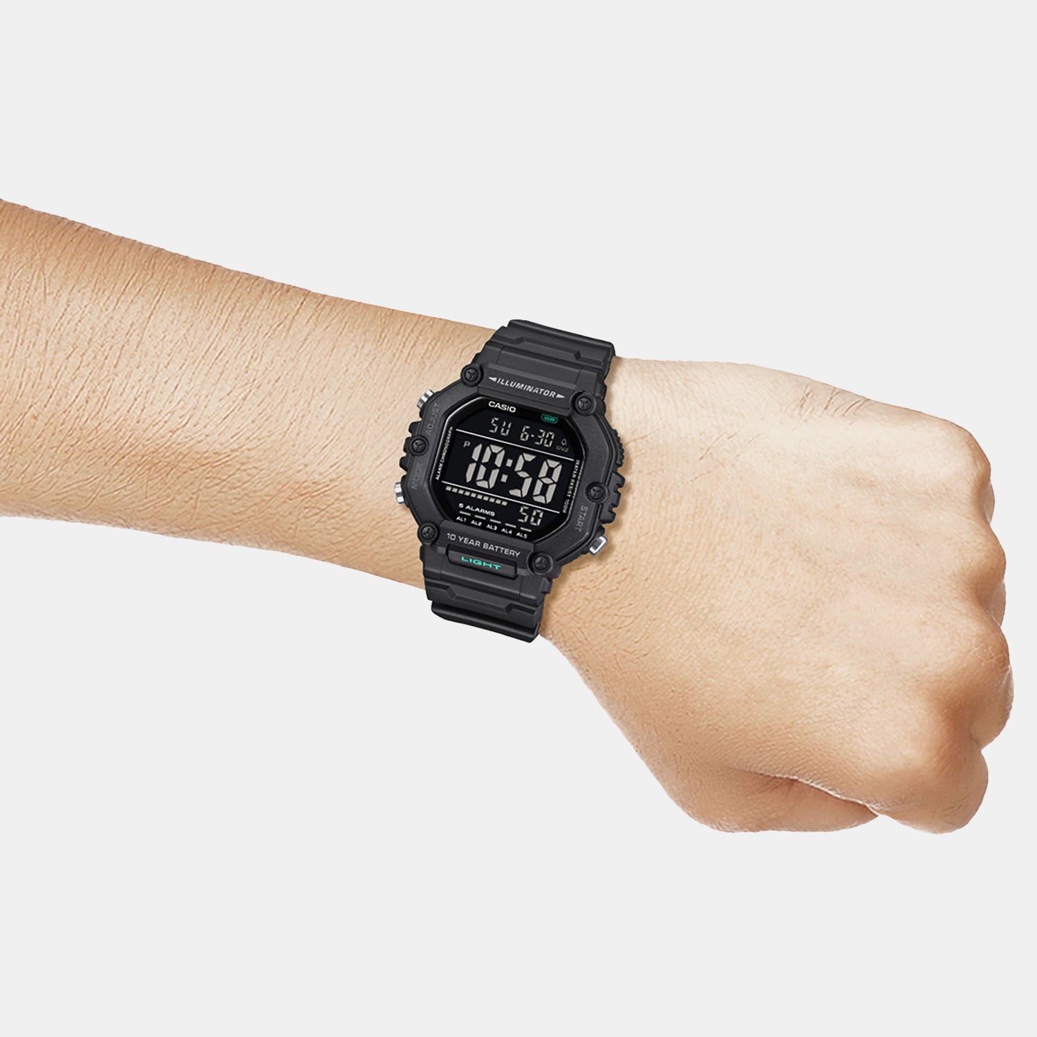 Unisex Quartz Black Dial Digital Resin Watch D437