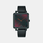 Women Quartz Black Dial Analog Mesh Watch AG8L85X1