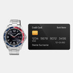 Active Men Quartz Black Dial Analog Stainless Steel Watch AG8N45X1