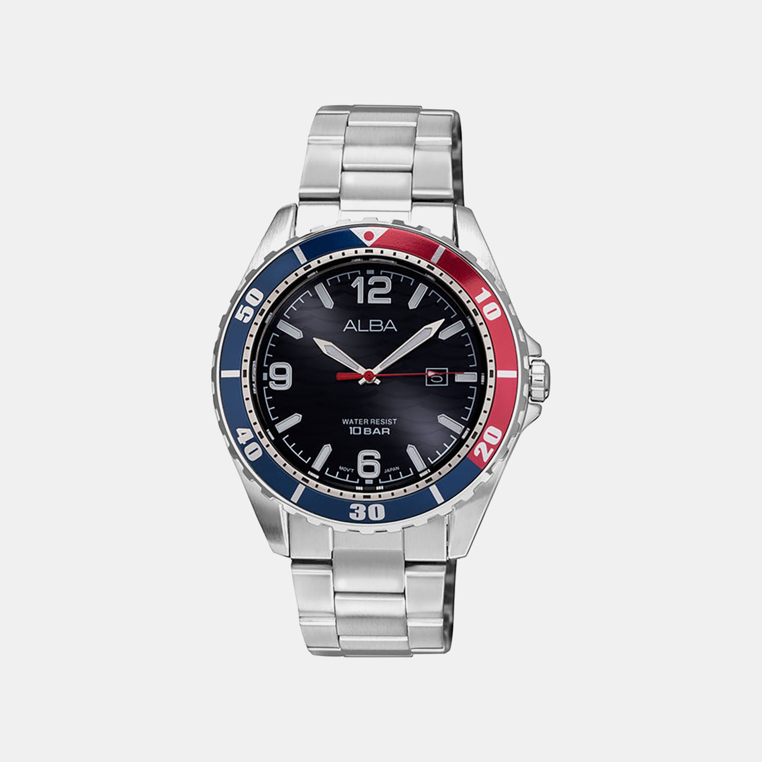 Active Men Quartz Black Dial Analog Stainless Steel Watch AG8N45X1
