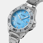 Active Women Quartz Blue Dial Analog Stainless Steel Watch AG8P31X1