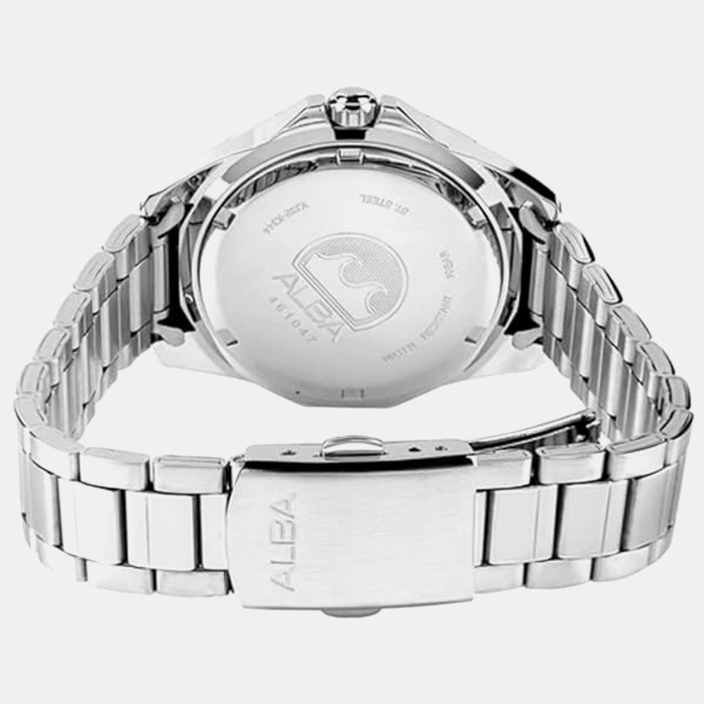 Active Women Quartz Blue Dial Analog Stainless Steel Watch AG8P31X1