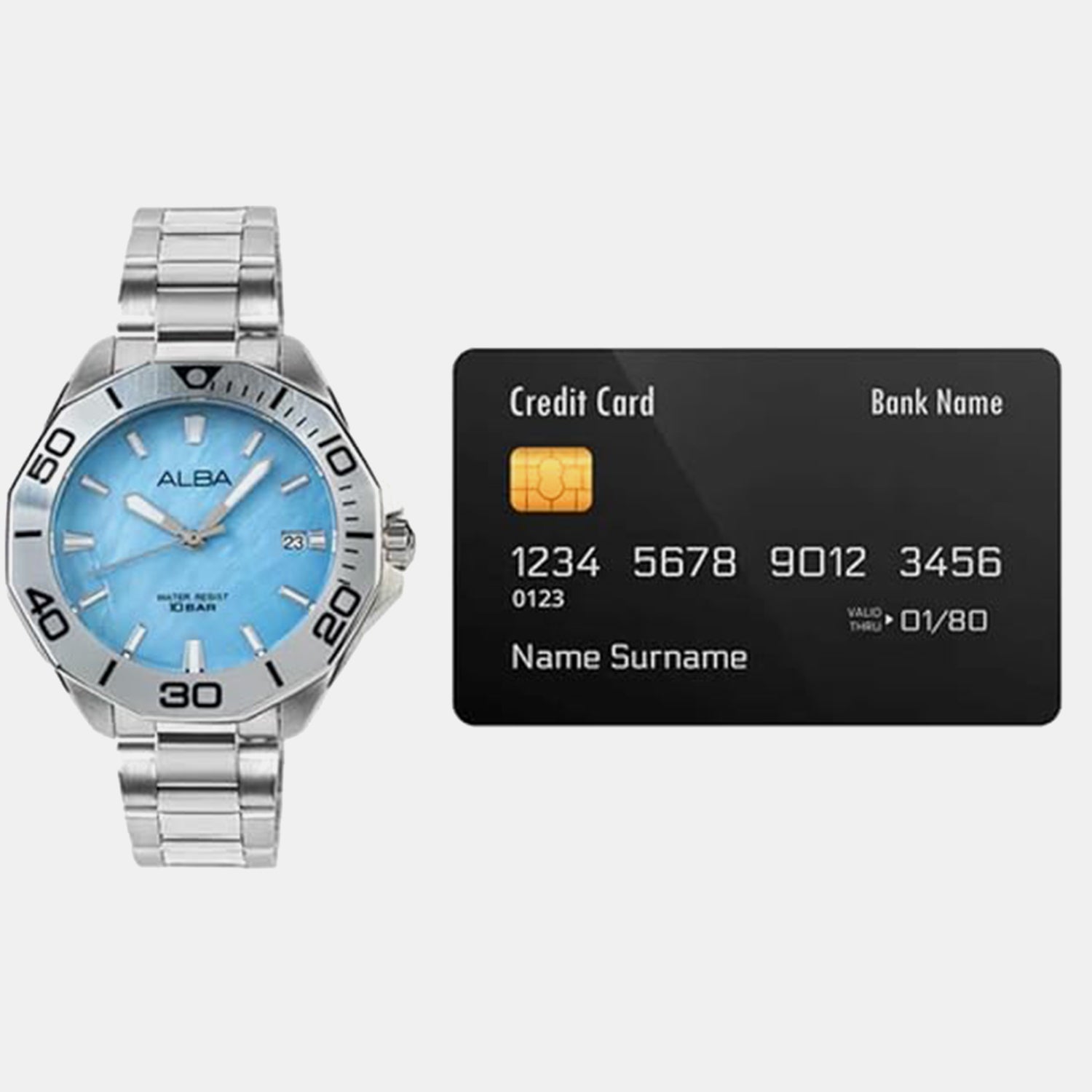 Active Women Quartz Blue Dial Analog Stainless Steel Watch AG8P31X1