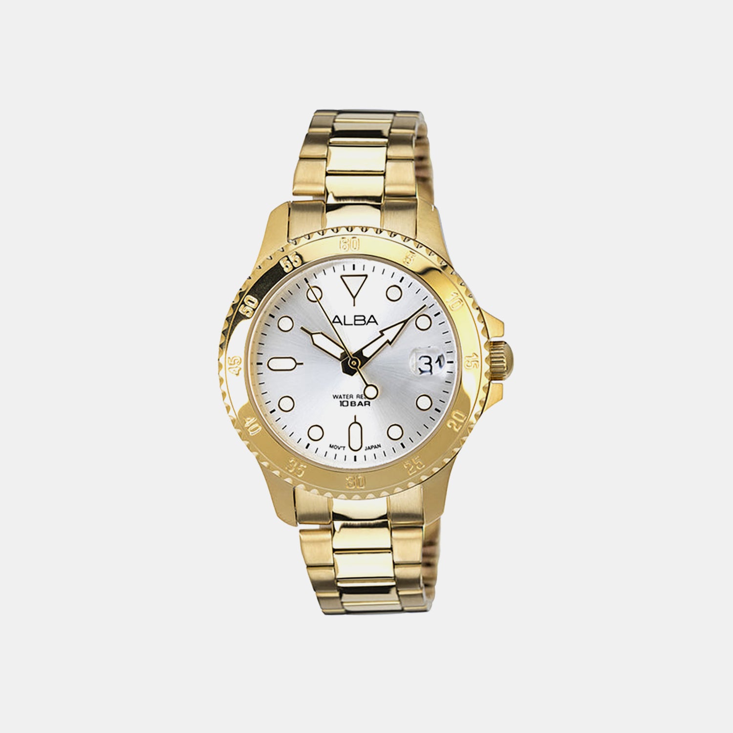 Active Women Quartz Silver Dial Analog Stainless Steel Watch AG8Q32X1
