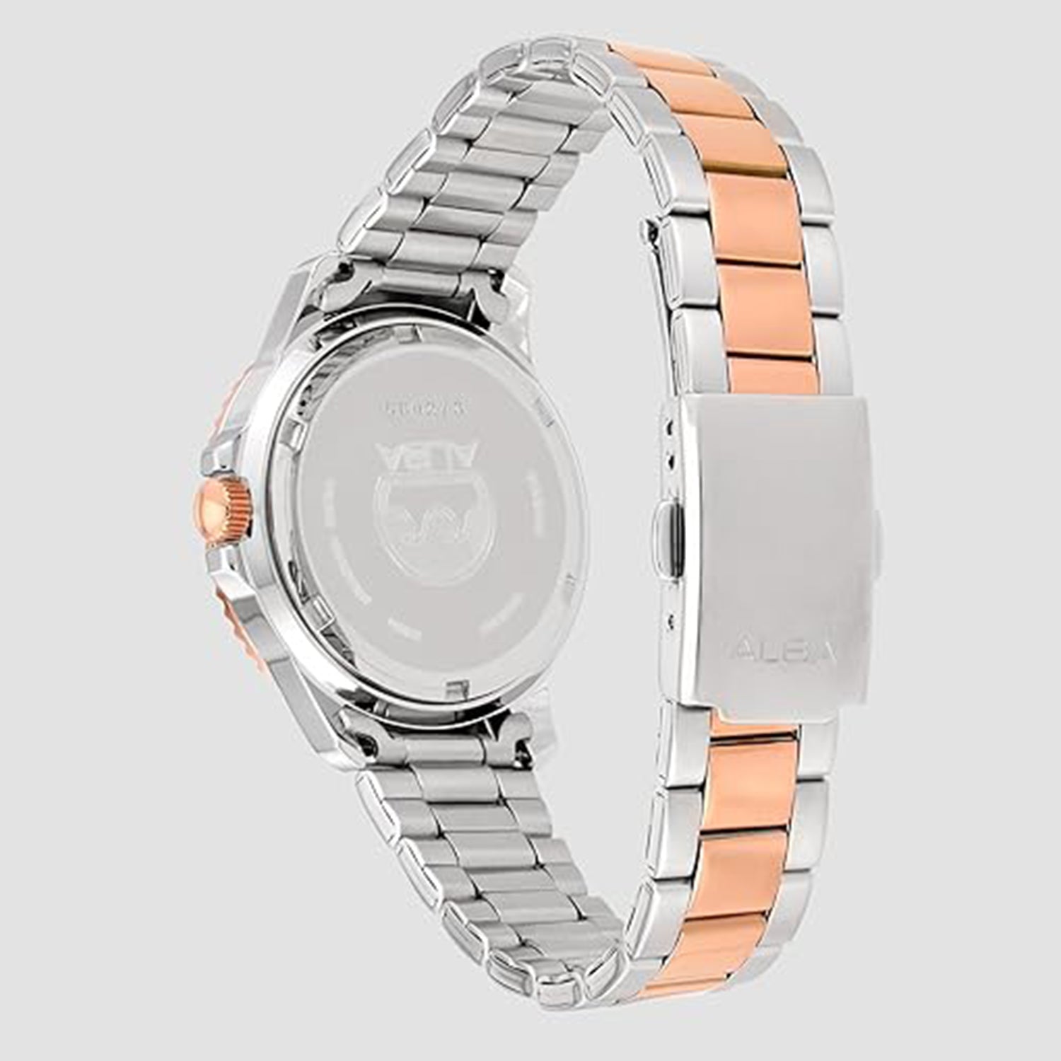 Active Women Quartz Pink Dial Analog Stainless Steel Watch AG8Q34X1