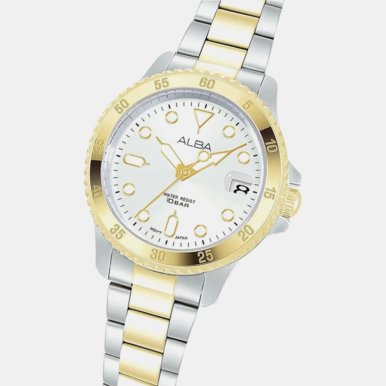 Active Women Quartz Silver Dial Analog Stainless Steel Watch AG8Q36X1