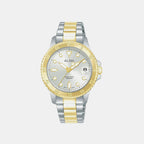 Active Women Quartz Silver Dial Analog Stainless Steel Watch AG8Q36X1