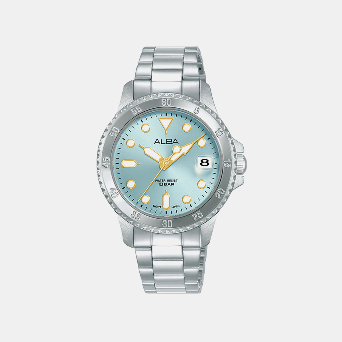 Active Women Quartz Blue Dial Analog Stainless Steel Watch AG8Q41X1