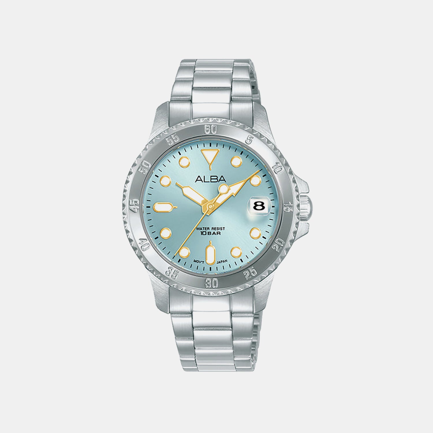 Active Women Quartz Blue Dial Analog Stainless Steel Watch AG8Q41X1