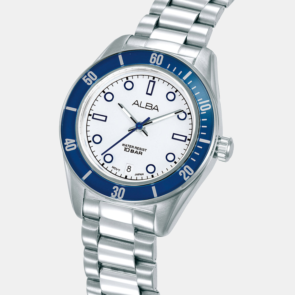 Active Women Quartz Silver Dial Analog Stainless Steel Watch AG8Q63X1
