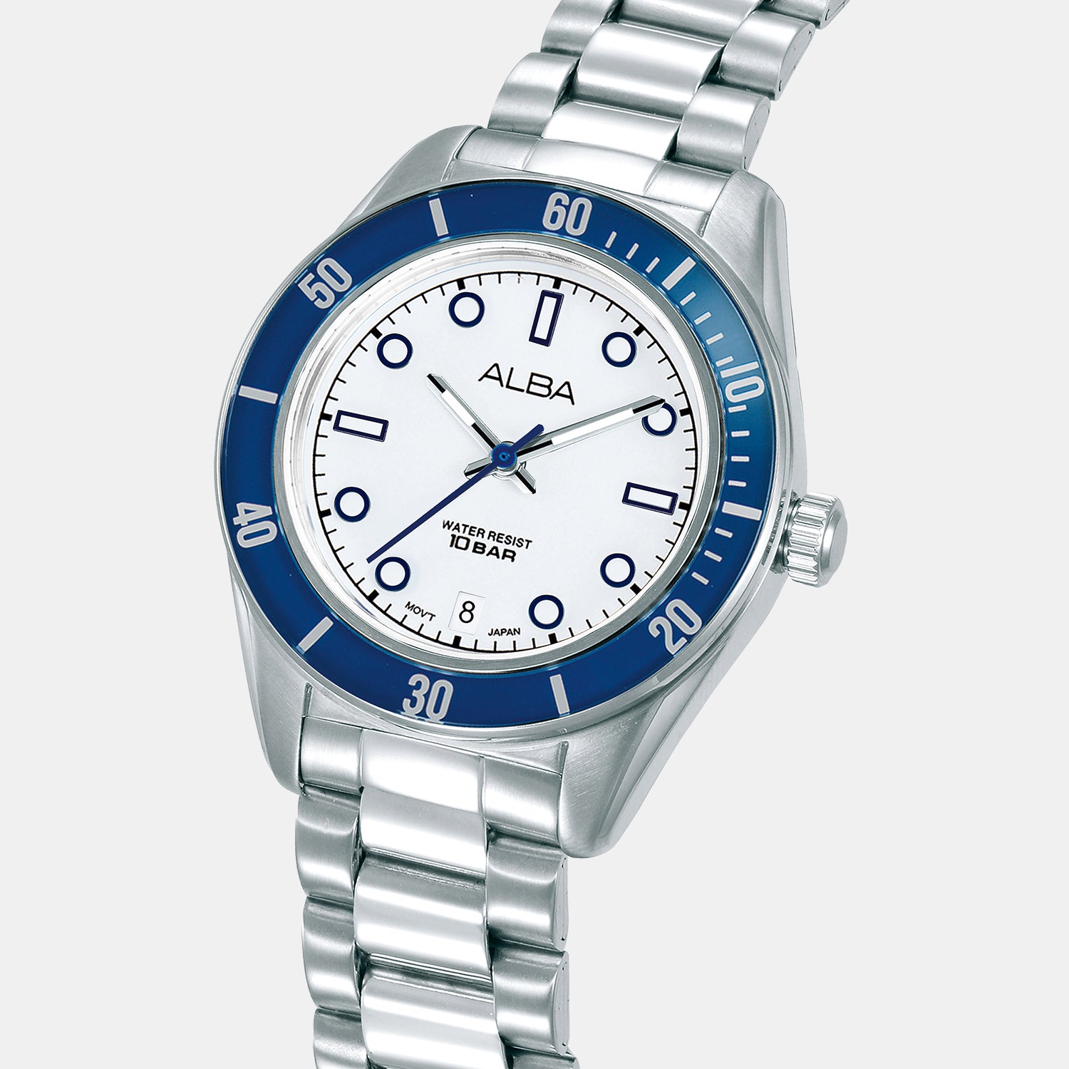 Active Women Quartz Silver Dial Analog Stainless Steel Watch AG8Q63X1