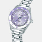 Active Women Quartz Purple Dial Analog Stainless Steel Watch AG8Q69X1